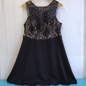 Trixxi Sleeveless w/ Lace Top Dress Size 2X